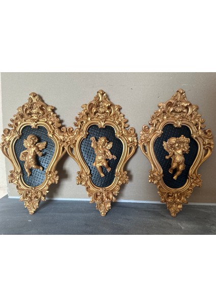 Melek Tablo Dekor 3 Lü Set 42 cm
