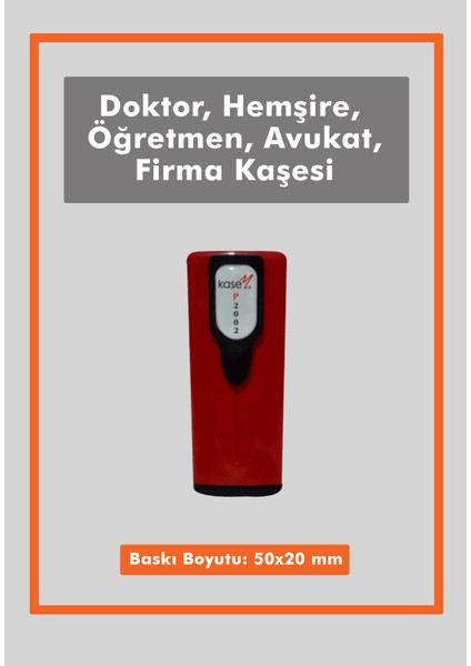 Cep Kaşe 2002 (50X20) - Otomatik Kaşe Kişiye Özel Mühür Damga