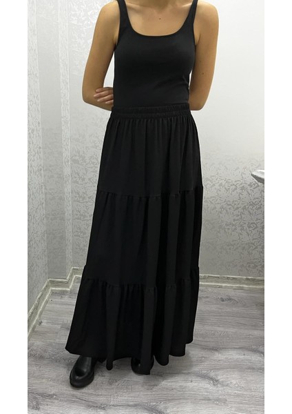 Kadın Siyah Uzun Etek
