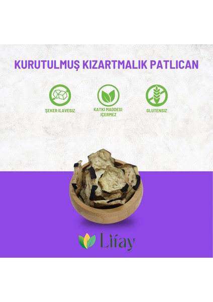 Kurutulmuş Kızartmalık Patlıcan, Dilimlenmiş Kuru Patlıcan