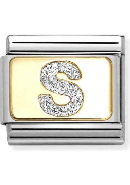 Composable Classic Glıtter Letter Steel, Enamel And 18K Gold S Renkli
