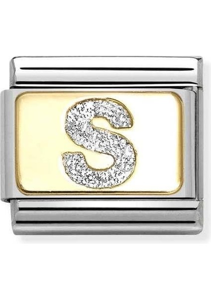 Composable Classic Glıtter Letter Steel, Enamel And 18K Gold S Renkli fiyatları