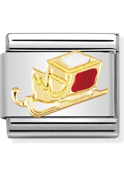 Composable Classic Chrıstmas In Stainless Steel With Enamel And 18K Gold (07_SLEDGE) Renkli