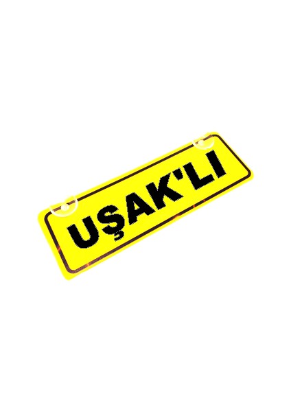 Usak 'li Yazılı Sarı Dekor Plaka Sök Tak Pratik Yeni Nesil