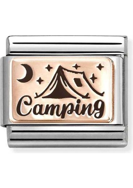 Composable Classic Plates (Ic) Steel And 9k Rose Gold Camping Renkli