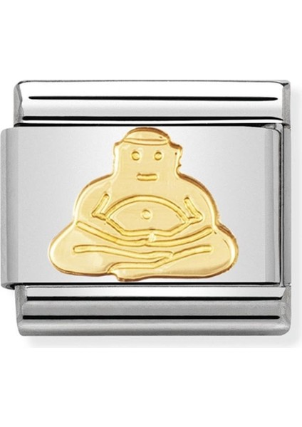 Composable Classic Relıgıous In Stainless Steel And 18K Gold (06_BUDDHA) Renkli