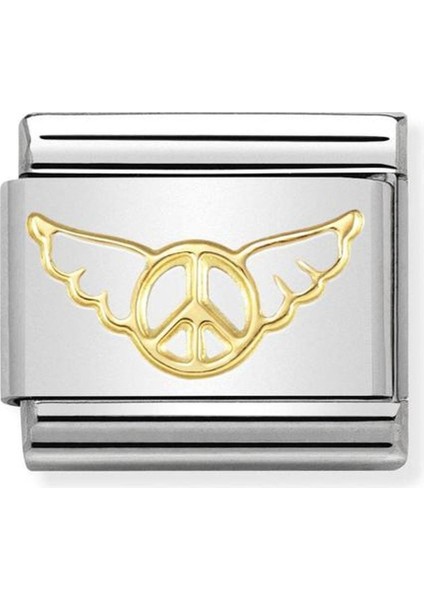 Composable Classic Symbols Steel, Enamel And 18K Gold (31_ANGEL Of Inner Peace) Uyumlu Renkli
