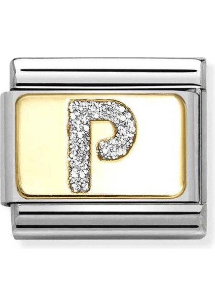 Composable Classic Glıtter Letter Steel, Enamel And 18K Gold P Renkli