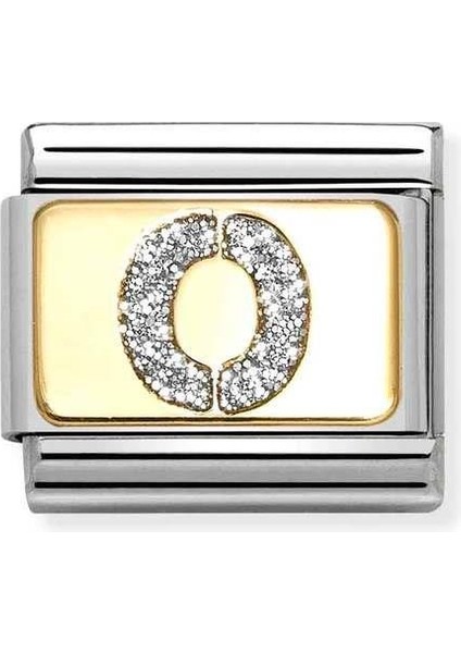 Composable Classic Glıtter Letter Steel, Enamel And 18K Gold O Renkli