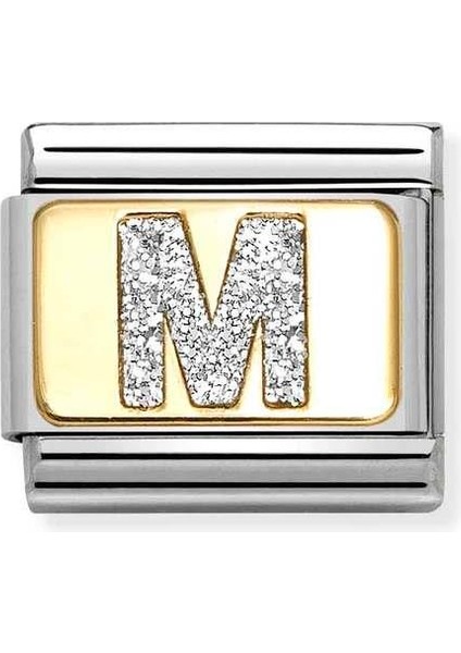 Composable Classic Glıtter Letter Steel, Enamel And 18K Gold M Renkli