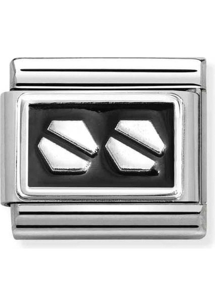Composable cl Plates Symbols In Stainless Steel, 925 Sterling Silver And Enamel Double Hex Screws Renkli