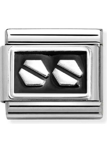 Composable cl Plates Symbols In Stainless Steel, 925 Sterling Silver And Enamel Double Hex Screws Renkli
