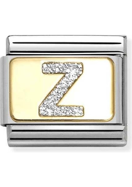 Composable Classic Glıtter Letter Steel, Enamel And 18K Gold Z Renkli fiyatları