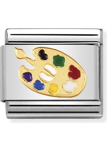 Composable Classic Daıly Lıfe In Stainless Steel With Enamel And 18K Gold Artist S Palette Renkli