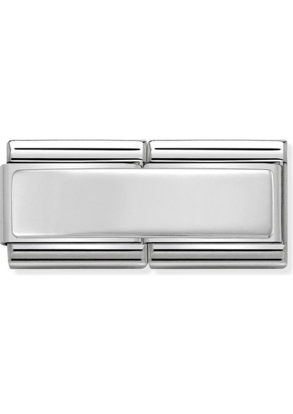 Composable Klasik Çift Oyulmuş Çelik ve 925 Ayar Silver Custom Renkli