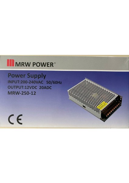 250-12 12 Volt 20 Amper Metal Kalın Kasa Adaptör