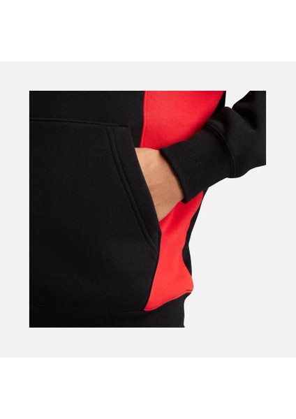 Sportswear Swoosh Air Graphic Fleece Pullover Hoodie Erkek Siyah Polarlı Kapüşonlu Sweatshirt FV0167 modelleri