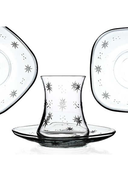 Kazaan 12 Kişilik 24 Parça Çay Seti 170CC Sema Desenli