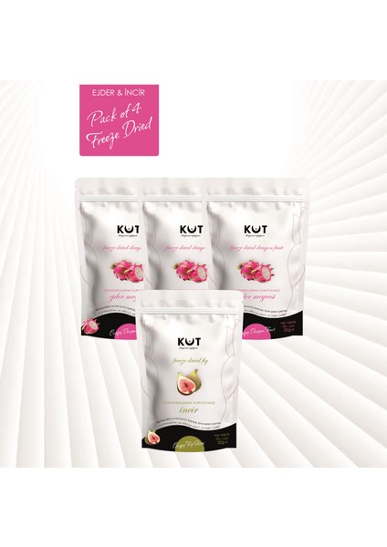 Dondurularak Kurutulmuş Meyve Cipsi (Freeze Dried) 3xejder Meyvesi + 1xincir