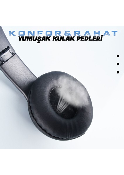 Güçlü Ses Özelliği Ayarlanabilir ve Katlanabilir Kulak Üstü ST95 Bluetooth Kulaklık