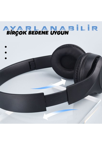 Güçlü Ses Özelliği Ayarlanabilir ve Katlanabilir Kulak Üstü ST95 Bluetooth Kulaklık