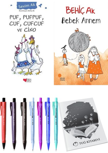 Bebek Annem ve Puf, Pufpuf, Cuf, Cufcuf ve Cino 2'li Set + Hediyeli