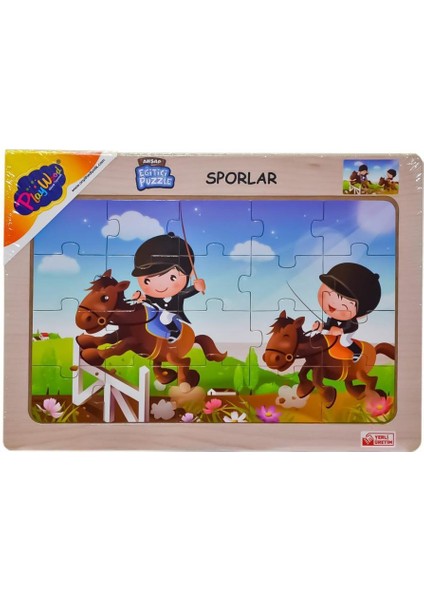 Ony-85-86-87-88 Ahşap Eğitici Puzzle Sporlar -Onyıl
