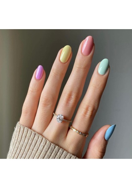 Pastel Colors Jel Tırnak, 20 Adet (2 Kullanım)