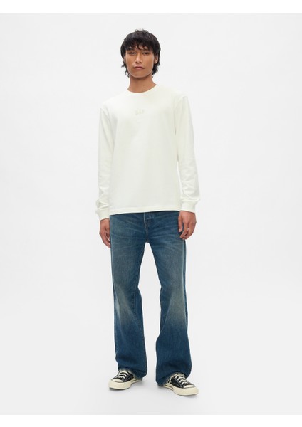 Erkek Kırık Beyaz Gap Logo Heavyweight T-Shirt fırsatları