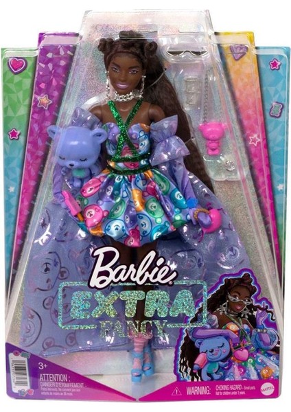 HHN13 Barbie Extra Fancy - Mor Kostümlü Bebek