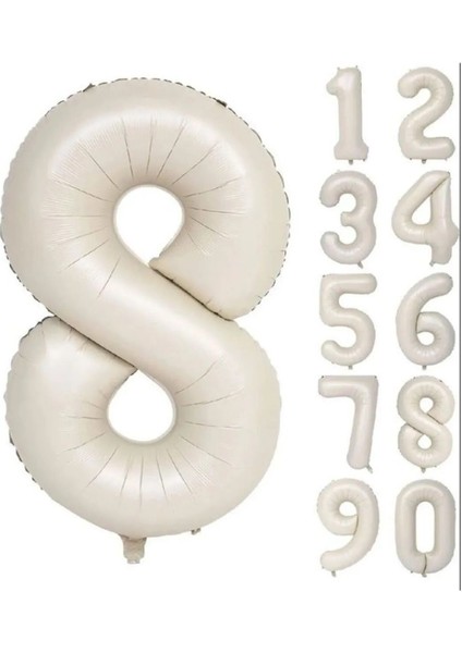 Happy Brithday 18 Yaş Rakamlı Gold ve Beyaz Renk Doğum Günü Parti Kutlama Seti