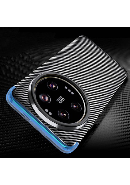 Xiaomi Mi 14 Ultra Kılıf Kamera Korumalı Auto Focus Karbon Fiber Arka Kapak