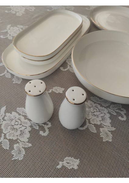 New Bone Porselen Gold Yaldızlı 30 Parça Yemek Takımı FK.118