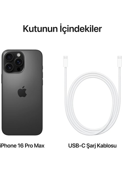 iPhone 16 Pro Max 256GB Siyah Sıfırdan Farksız Ürün