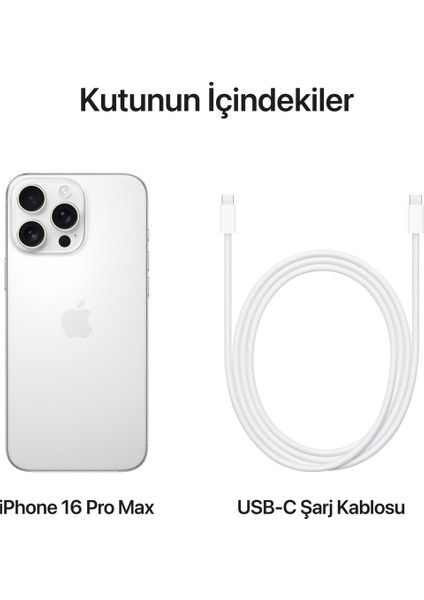 iPhone 16 Pro Max 256GB Beyaz Sıfırdan Farksız Ürün