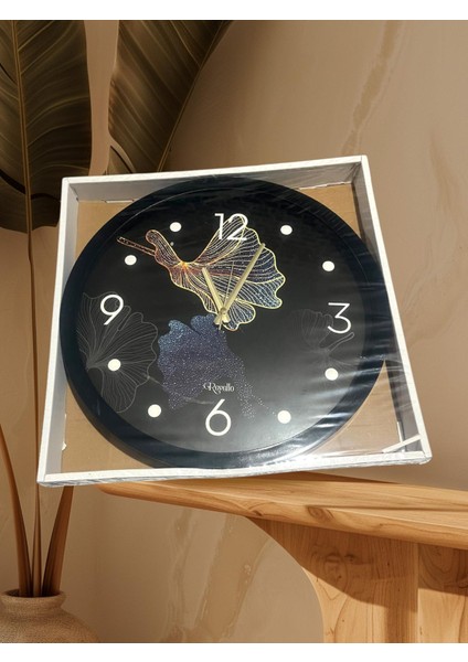 Gece Mavisi Duvar Saati Şık Tasarım 40x40cm Revello Saat