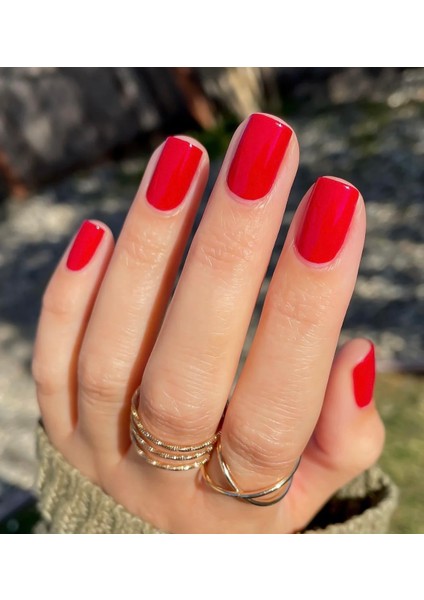 Basic Red Jel Tırnak, 20 Adet (2 Kullanım)