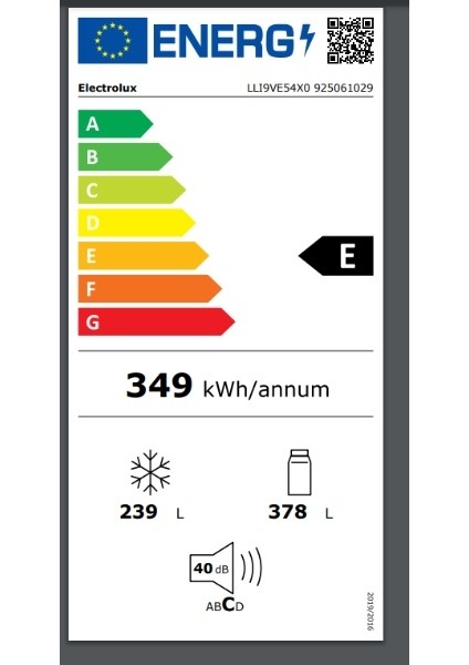 LLI9VE54X0 A Enerji Sınıfı 617 L French No-Frost Buzdolabı