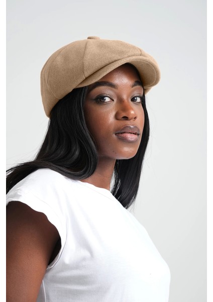 Unisex Kaşe Kasket | Latte Kaşe Kasket Şapka modelleri