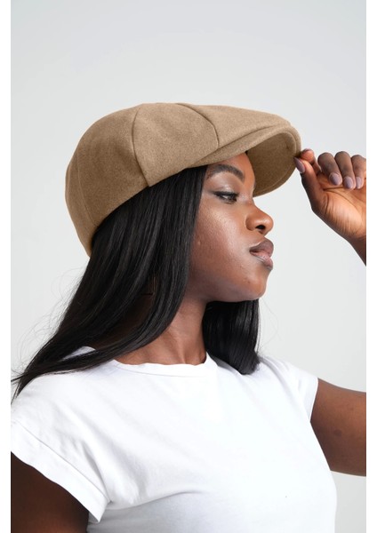 Unisex Kaşe Kasket | Latte Kaşe Kasket Şapka indirimleri