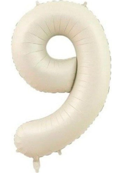 Retro Doğum Günü Parti Seti – Krem Rakam Folyo, Kraft Banner, 3'lü Kalp Folyo ve Lateks Balonlar