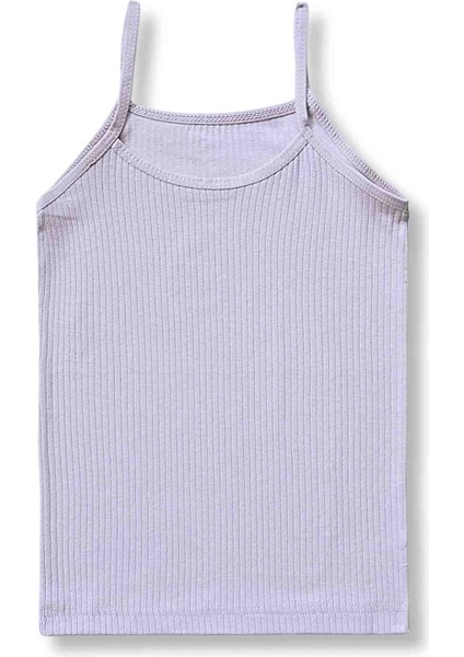 %95 Pamuklu Kız Çocuk Fitilli Atlet Fanila Iç Çamaşır 6lı Set