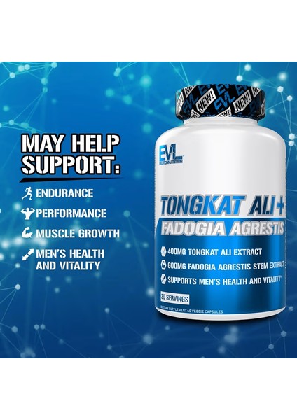 Tongkat Alı + Fadogia Agrestis 400 Mg 60 Caps