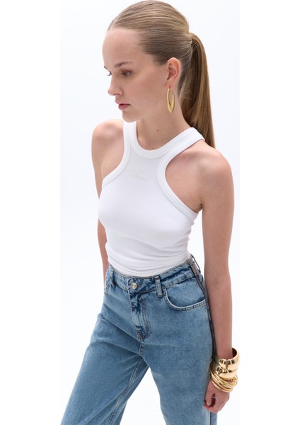 Halter Yaka Crop Top