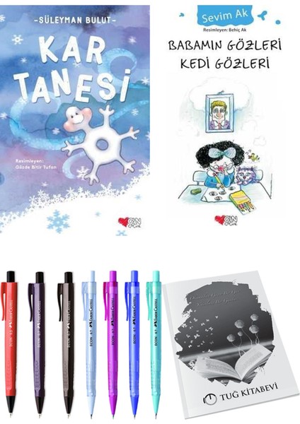 Babamın Gözleri Kedi Gözleri ve Kar Tanesi 2li Set