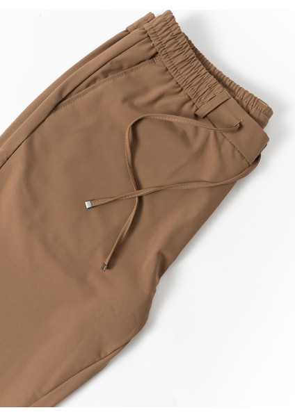 Erkek Vizon Yandan Cepli Bağcıklı Beli Lastikli Kemerli 968 Jogger Pantolon fırsatları