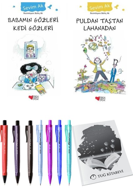 Puldan Taştan Lahanadan ve Babamın Gözleri Kedi Gözleri 2li Set