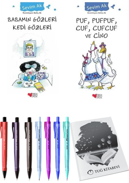 Puf, Pufpuf, Cuf, Cufcuf ve Cino ve Babamın Gözleri Kedi Gözleri 2li Set