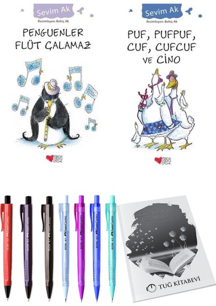 Puf, Pufpuf, Cuf, Cufcuf ve Cino ve Penguenler Flüt Çalamaz 2li Set
