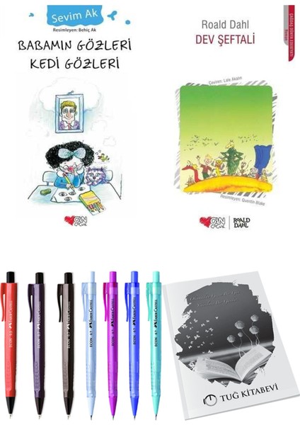 Dev Şeftali ve Babamın Gözleri Kedi Gözleri 2li Set